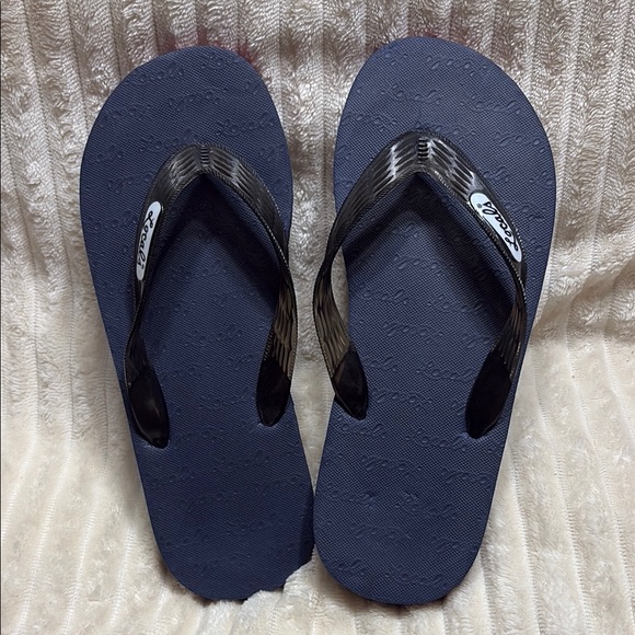 Blue and Black Locals SLIPPAH Flip Flops - Picture 1 of 13